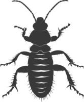 Silhouette termite animal full body black color only vector