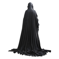 Halloween orrore persona in piedi nel nero stoffa su trasparente sfondo png