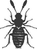 Silhouette termite animal full body black color only vector