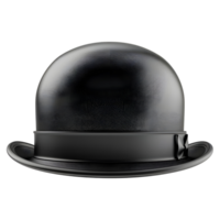 Black Bowler Hat on Transparent background png