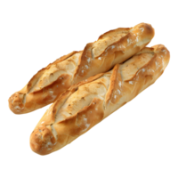 3D Rendering of a Long Turkish Bread on Transparent Background png