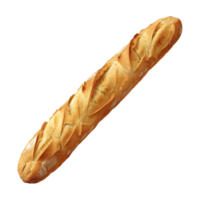 3D Rendering of a Long Turkish Bread on Transparent Background png