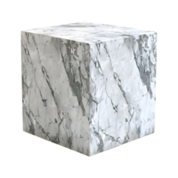 cubo forma Roca de mármol en transparente antecedentes png
