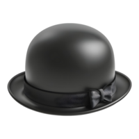 Black Bowler Hat on Transparent background png