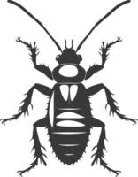 Silhouette termite animal full body black color only vector