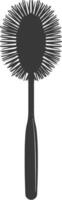 Silhouette toilet brush black color only vector