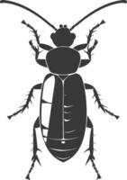 Silhouette termite animal full body black color only vector