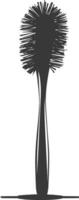 Silhouette toilet brush black color only vector