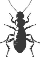 Silhouette termite animal full body black color only vector