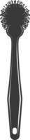 Silhouette toilet brush black color only vector