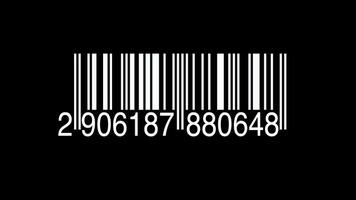 Digital Barcode Zahlen Daten Scannen Information Hintergrund video