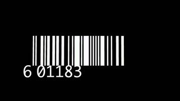 suivi bar code identification autocollant étiquette codes-barres nombre mouvement graphique video