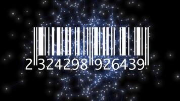 Digital Barcode Numbers Data Scanning Information Background video