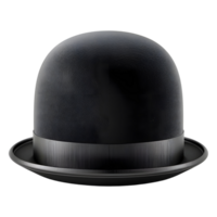 zwart bowler hoed Aan transparant achtergrond png
