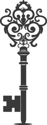 Silhouette key black color only