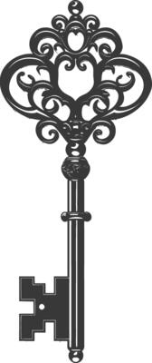 Silhouette key black color only