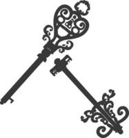 Silhouette key black color only vector