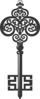 Silhouette key black color only vector