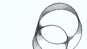 Monochrome illustration of a circle with a bold rim on a white background video