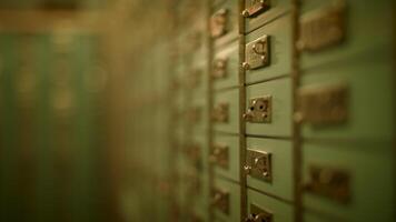 Safe Deposit Boxes Inside Secure Bank Vault Storage Room video