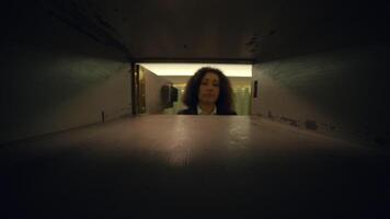 Businesswoman Entering Bank Safe Vault Room Storing Silver Bullion Deposit video