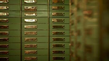 Safe Deposit Boxes Inside Secure Bank Vault Storage Room video