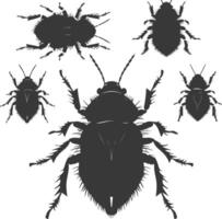 Silhouette lice animal black color only vector