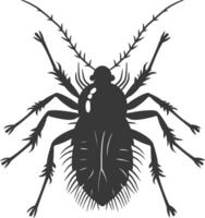 Silhouette lice animal black color only vector