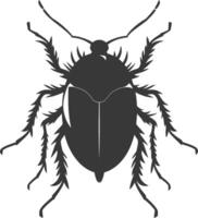 Silhouette lice animal black color only vector