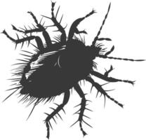 Silhouette lice animal black color only vector