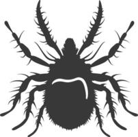 Silhouette lice animal black color only vector