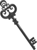 Silhouette key black color only vector