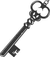 Silhouette key black color only vector