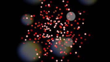 rojo y blanco luces danza en el cielo a un medianoche evento video