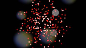 rouge et blanc lumières Danse dans le ciel à une minuit un événement video