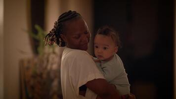 Playful Infant Baby Child Playing Inside at Home video