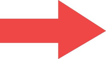 Red arrow street navigator flat clipart minimalistic on white background illustration vector