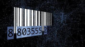 Digital Barcode Numbers Data Scanning Information Background video