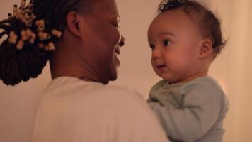 Playful Infant Baby Child Playing Inside at Home video