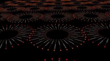 een computergegenereerd beeld van vuurwerk exploderend in de nacht lucht video