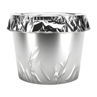 aluminium jetable Plastique boîte sur transparent Contexte png
