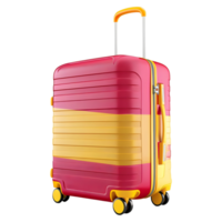 3D Rendering of a Travel Bag or Suitcase on Transparent Background png