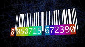 Digital Barcode Numbers Data Scanning Information Background video