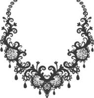Silhouette jewelry necklace accessories black color only vector
