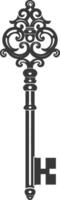 Silhouette key black color only vector