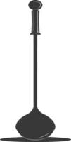 Silhouette toilet plunger black color only vector