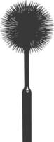 Silhouette toilet brush black color only vector