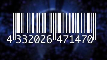 Digital Barcode Numbers Data Scanning Information Background video