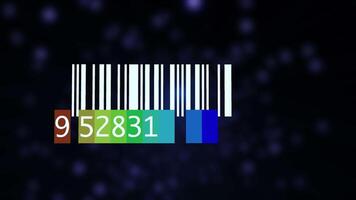 digitale codice a barre numeri dati lettura informazione sfondo video