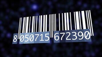 Tracking Bar Code Identification Sticker Label Barcodes Number Motion Graphic video